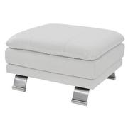 Rio White Leather Ottoman  alternate image, 2 of 5 images.