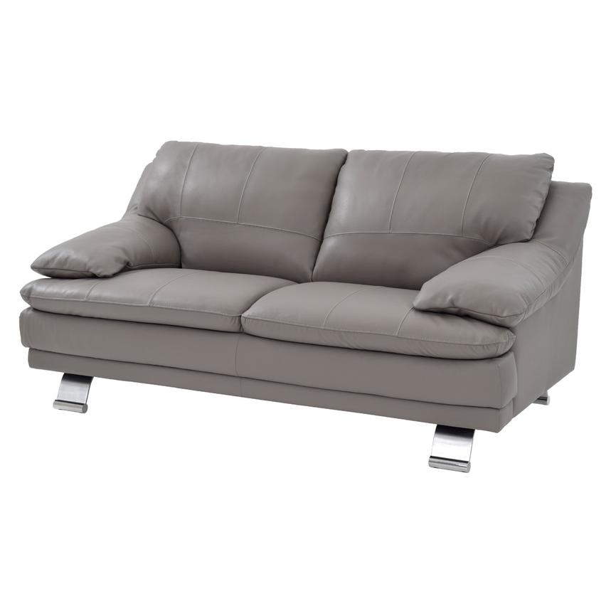 Gray leather loveseat hotsell