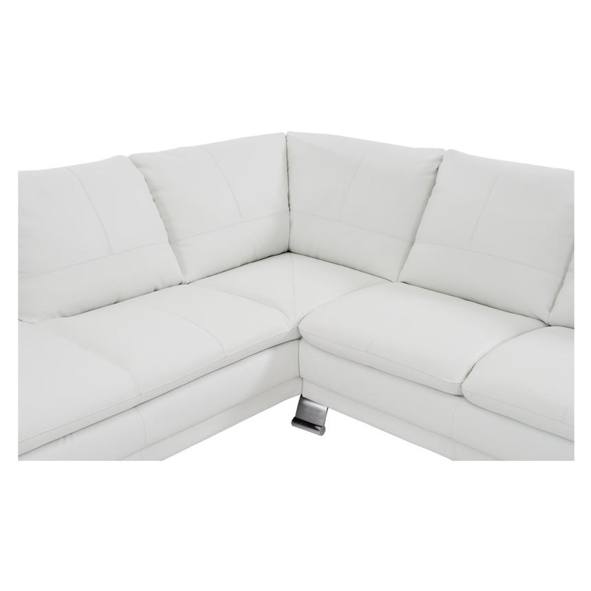 Rio White Leather Corner Sofa w/Left Chaise El Dorado Furniture
