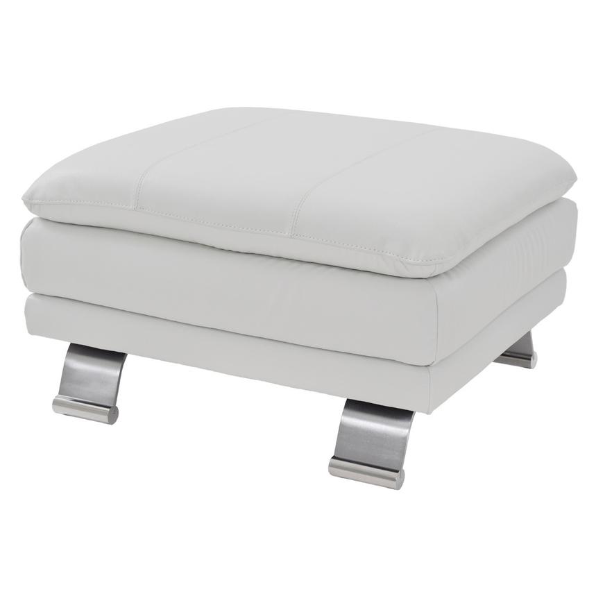 Rio White Leather Ottoman Made In Brazil El Dorado Furniture