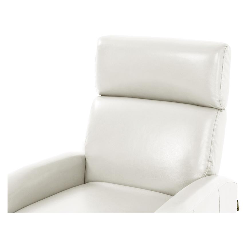 Lucca White Leather Power Recliner  alternate image, 5 of 9 images.