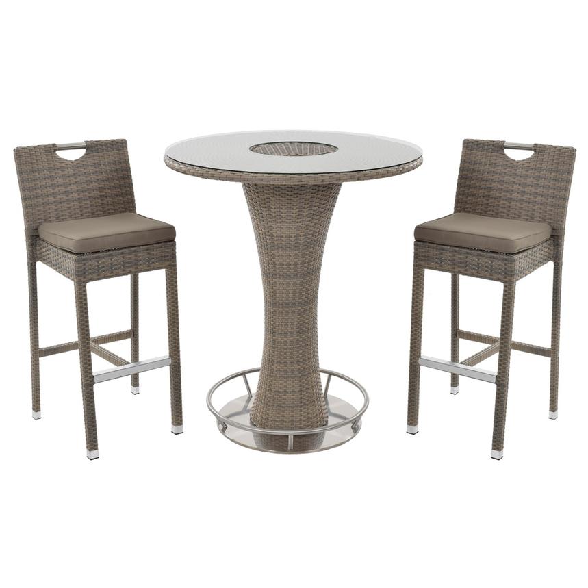 Neilina Brown 3 Piece Patio Set W Ice Bucket El Dorado Furniture