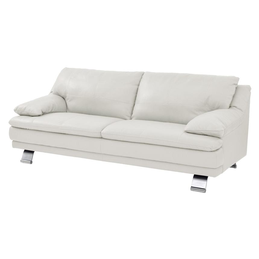 Rio White Leather Sofa  main image, 1 of 7 images.