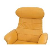 Enzo Yellow Leather Swivel Chair  alternate image, 5 of 10 images.