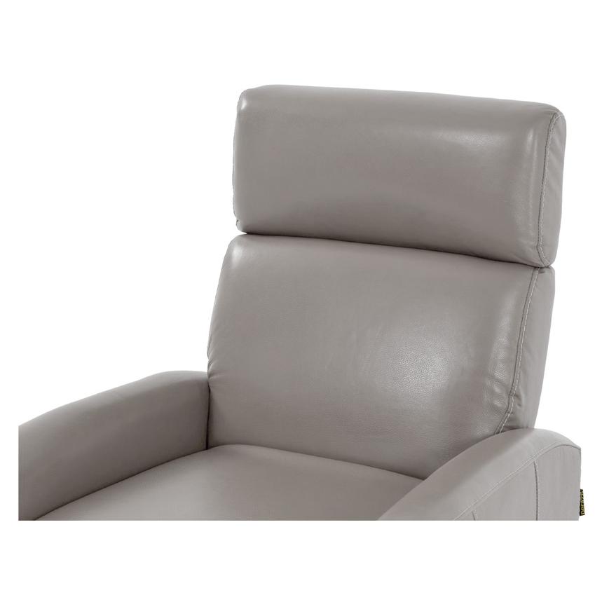 Lucca Gray Leather Power Recliner  alternate image, 5 of 8 images.