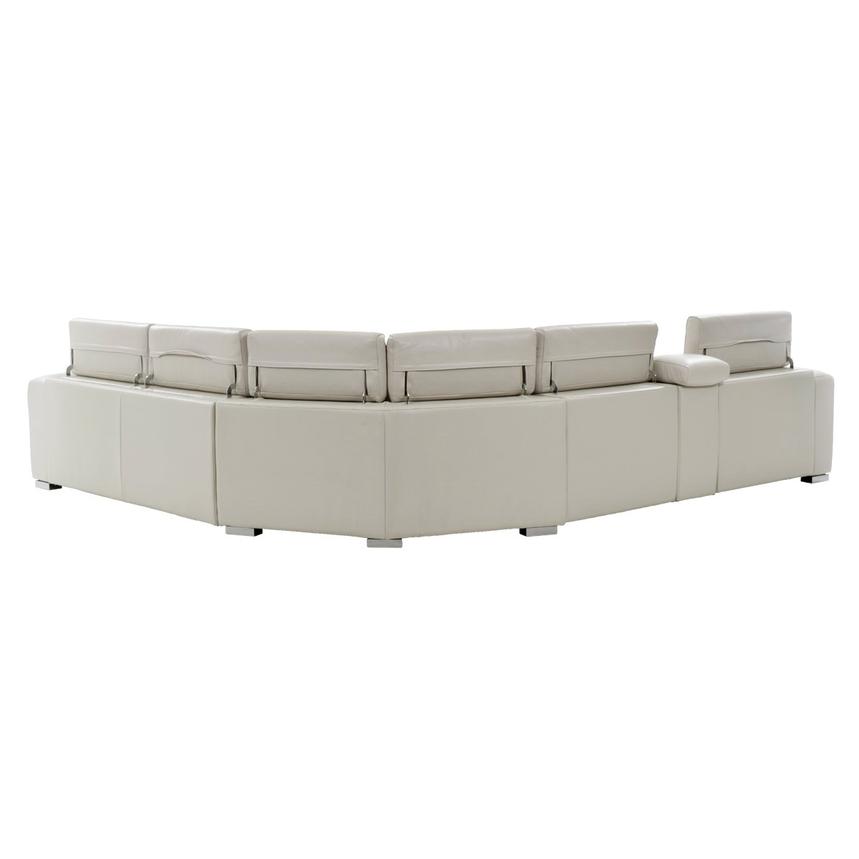 Bay Harbor Light Gray 5PC Leather Power Reclining Sectional w/Right Sleeper  alternate image, 3 of 9 images.