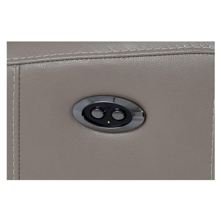 Lucca Gray Leather Power Glider Recliner | El Dorado Furniture