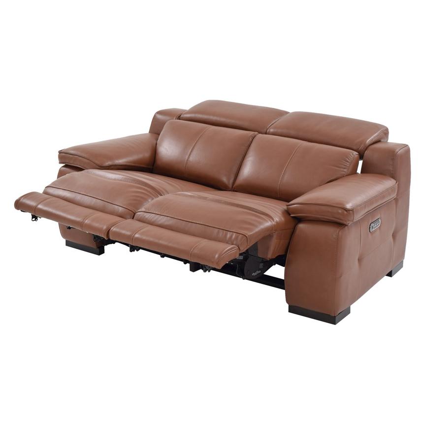 Gian Marco Tan Leather Power Reclining Loveseat  alternate image, 3 of 10 images.