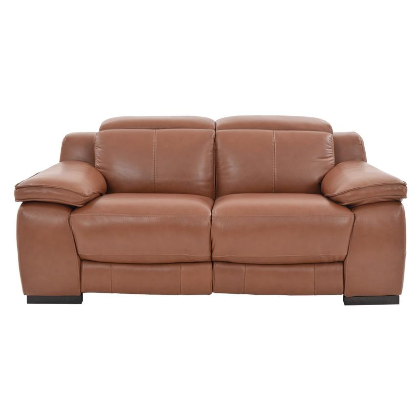 Gian Marco Tan Leather Power Reclining Loveseat  alternate image, 4 of 10 images.