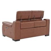 Gian Marco Tan Leather Power Reclining Loveseat  alternate image, 4 of 9 images.