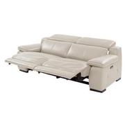 Gian Marco Light Gray Leather Power Reclining Sofa  alternate image, 3 of 10 images.