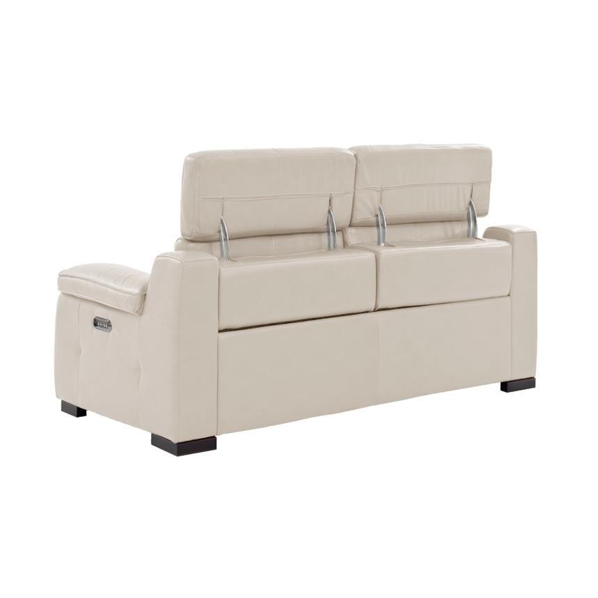 Gian Marco Light Gray Leather Power Reclining Loveseat alternate image, 4 of 9 images.