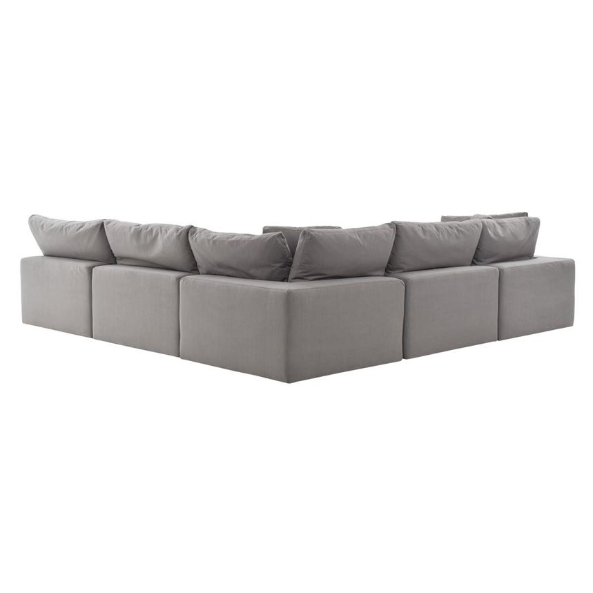 Nube Gray Corner Sofa with 5PCS/3 Armless Chairs  alternate image, 4 of 10 images.