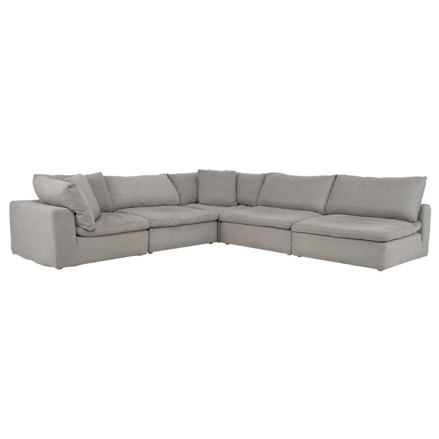 Nube Gray Corner Sofa with 5PCS/3 Armless Chairs  main image, 1 of 9 images.