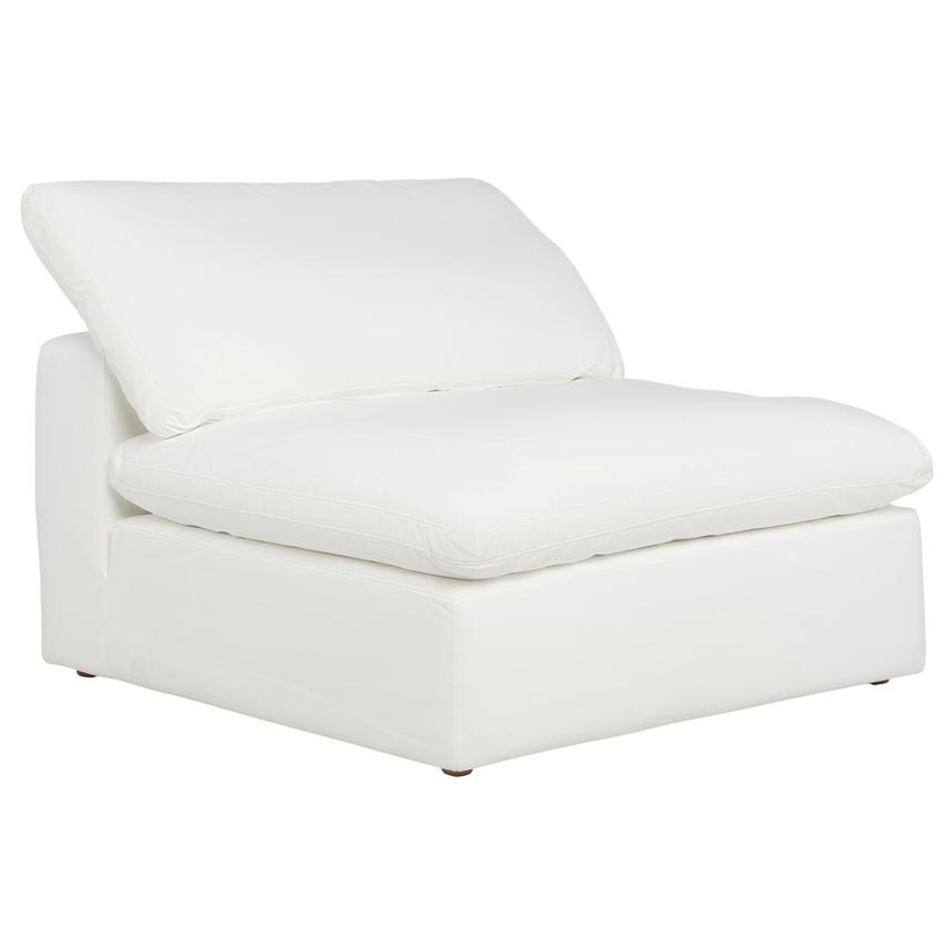 Nube White Armless Chair  alternate image, 3 of 5 images.