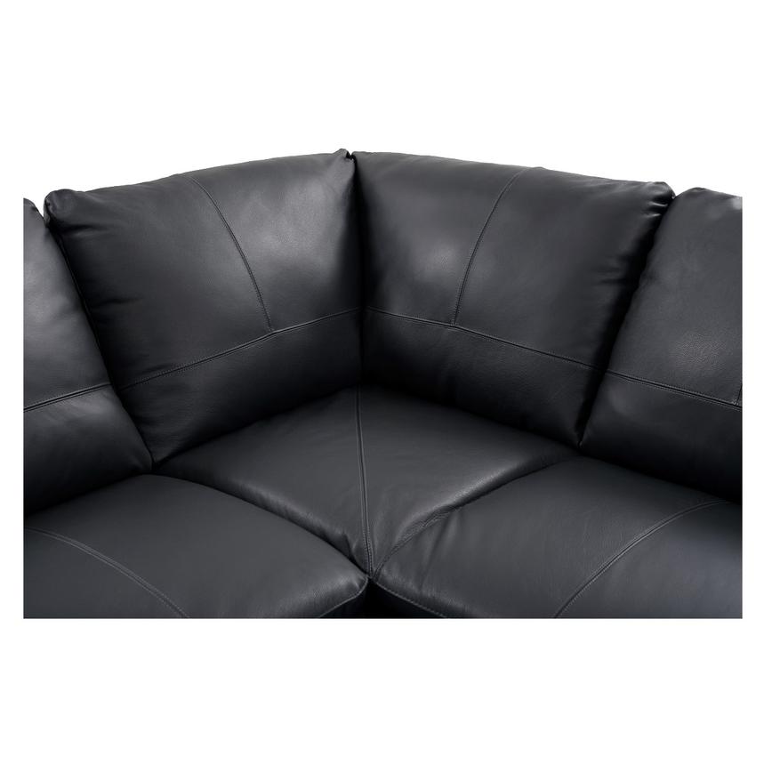 Rio Dark Gray Leather Corner Sofa w/Right Chaise  alternate image, 4 of 8 images.