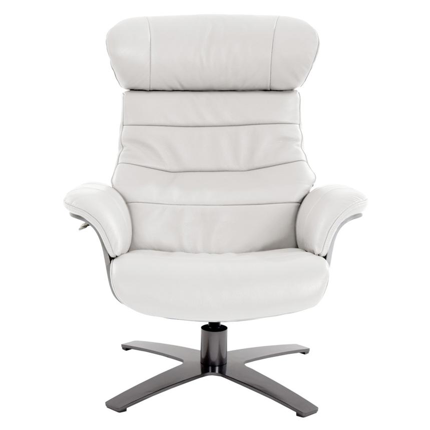 Enzo Pure White Leather Accent Chair  alternate image, 4 of 11 images.