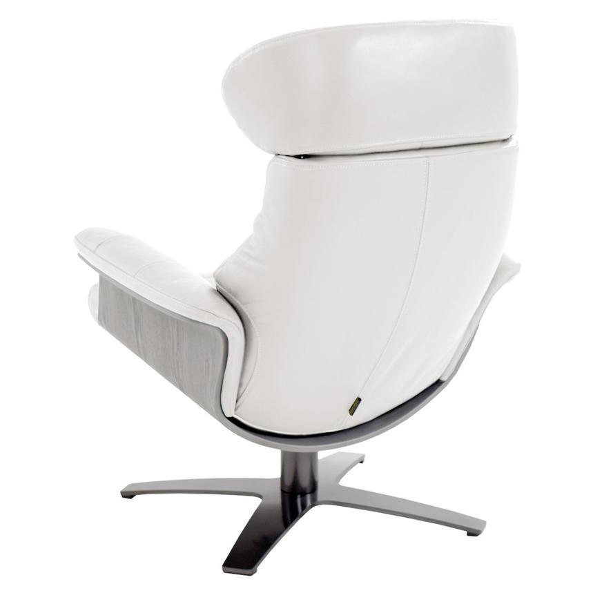 Enzo Pure White Leather Swivel Chair  alternate image, 5 of 11 images.