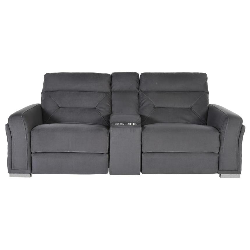 Kim Gray Power Reclining Sofa w/Console  main image, 1 of 7 images.