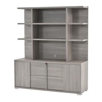 Tivo Gray Credenza w/Hutch