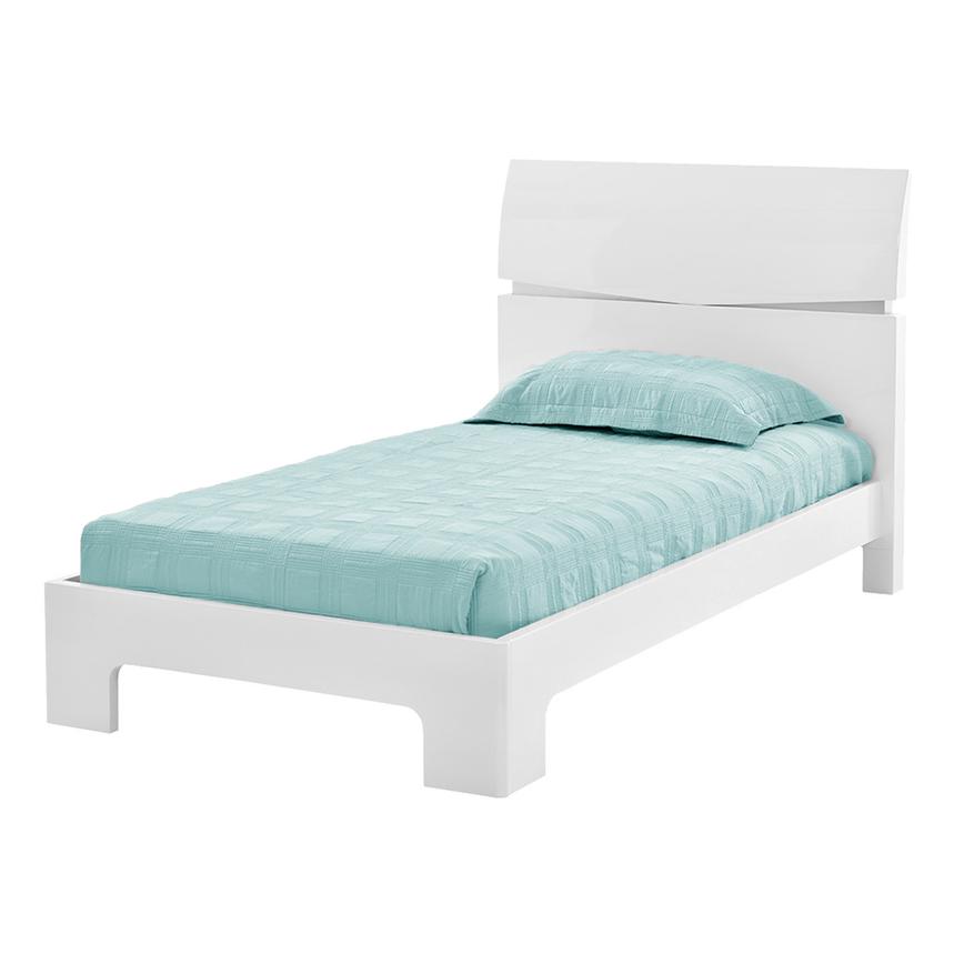 Brighton White Twin Platform Bed  main image, 1 of 5 images.