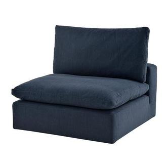 Nube Blue Armless Chair