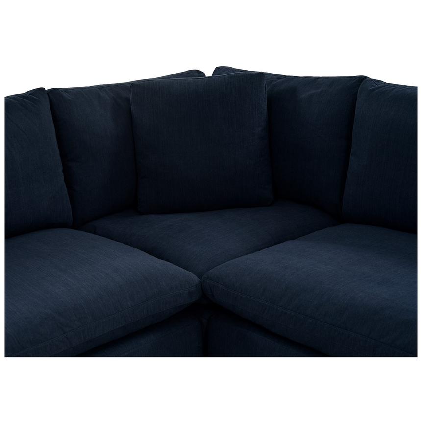 Nube Blue Corner Sofa with 5PCS/3 Armless Chairs  alternate image, 4 of 10 images.