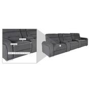 Kim Gray Home Theater Seating with 5PCS/2PWR  alternate image, 8 of 8 images.
