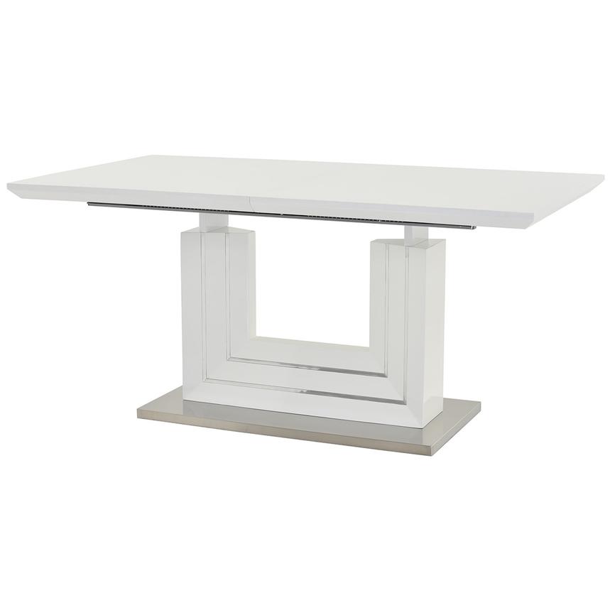 Lila Extendable Dining Table El, White Lacquer Dining Table Extendable