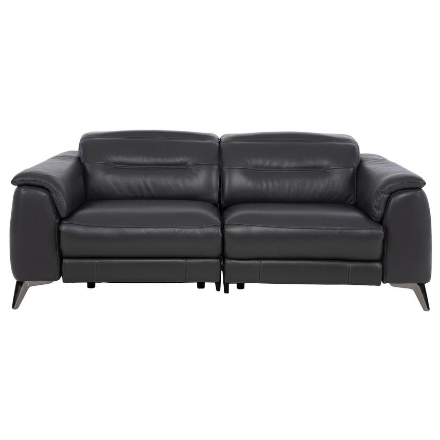 Anabel Gray Leather Power Reclining Sofa  main image, 1 of 8 images.