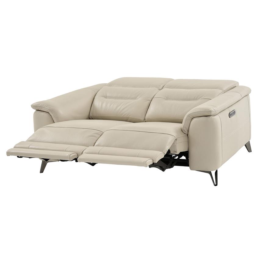 Anabel Cream Leather Power Reclining Sofa  alternate image, 4 of 14 images.