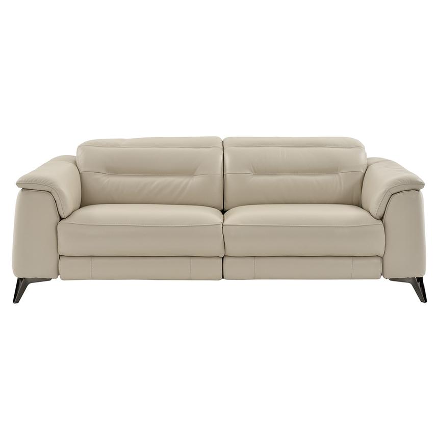 Anabel Cream Leather Power Reclining Sofa  alternate image, 4 of 13 images.