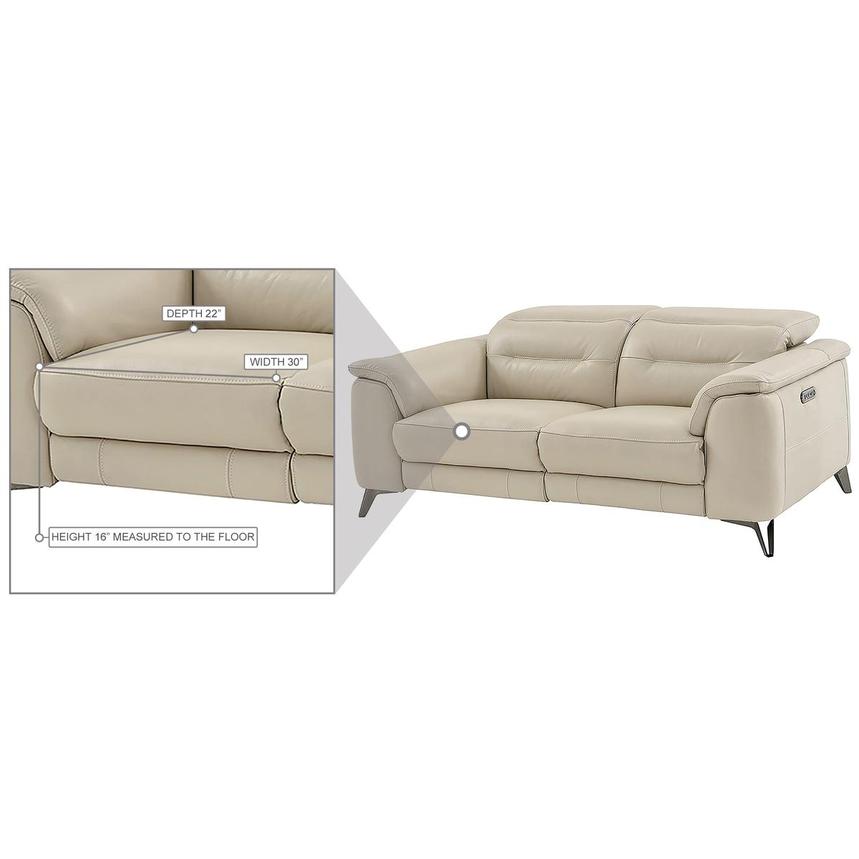 Anabel Cream Leather Power Reclining Sofa  alternate image, 14 of 14 images.