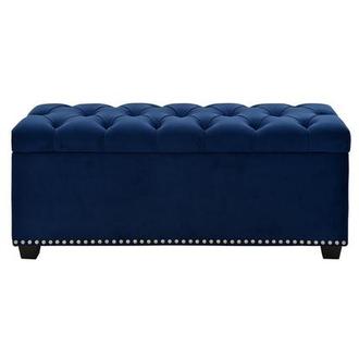 Accent Furniture Ottomans Benches El Dorado Majestic Blue Storage Bench