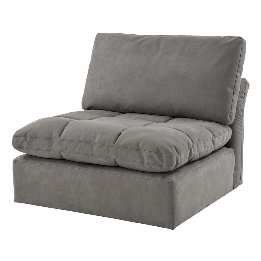 armless gray chair