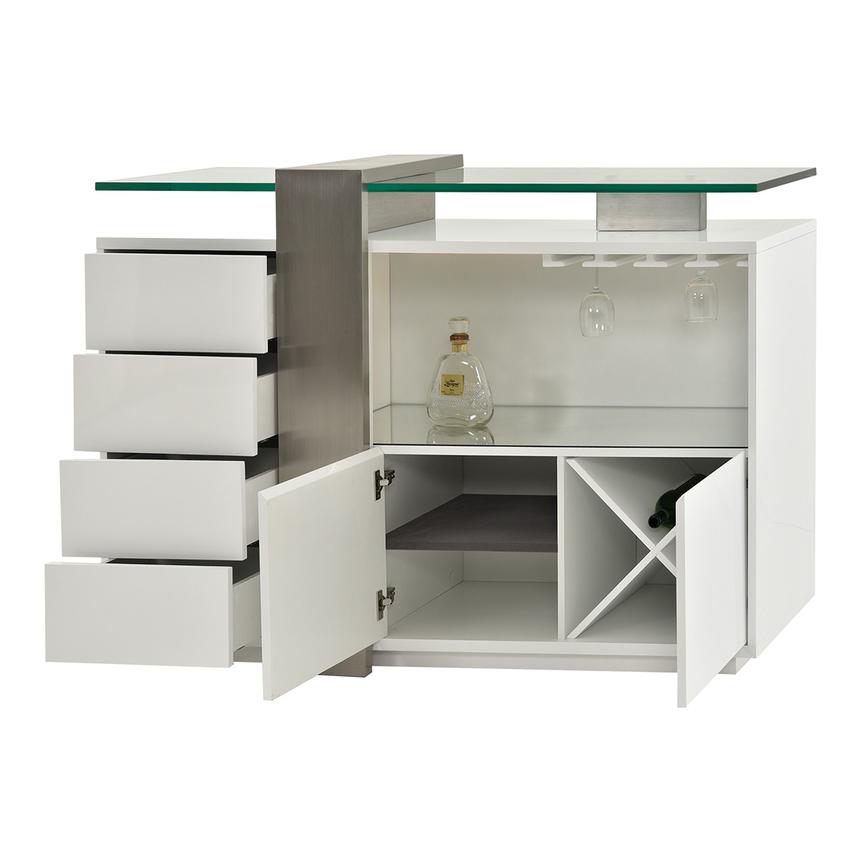 totem white bar cabinet