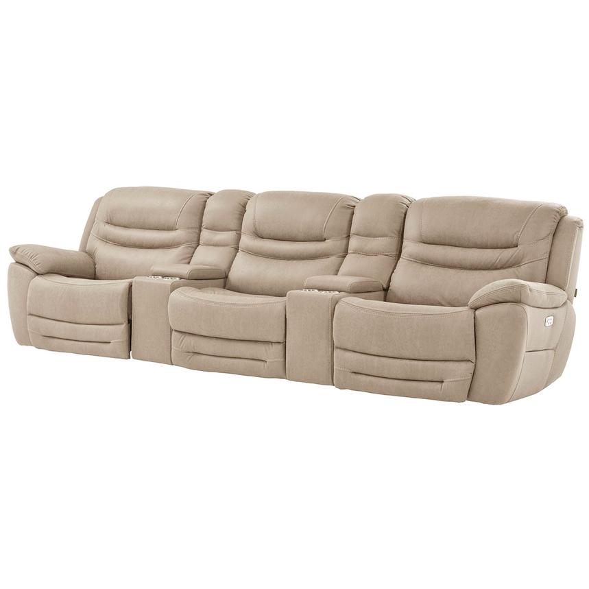 Dan Cream Home Theater Seating with 5PCS/2PWR  main image, 1 of 10 images.