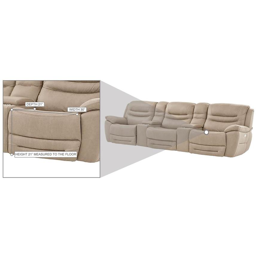 Dan Cream Home Theater Seating with 5PCS/2PWR  alternate image, 10 of 10 images.