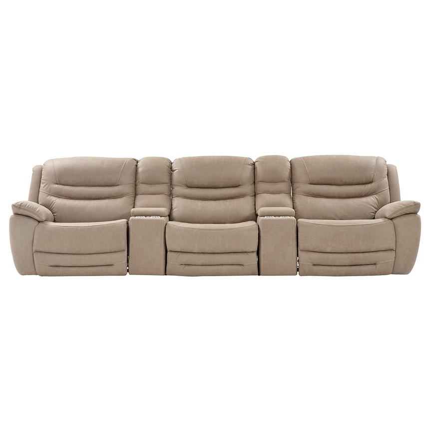 Dan Cream Home Theater Seating with 5PCS/2PWR alternate image, 4 of 10 images.