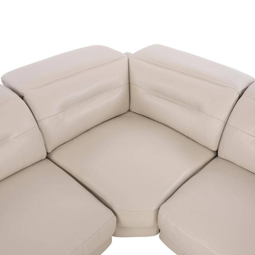 Anabel Cream Leather Power Reclining Sectional with 5PCS/3PWR  alternate image, 4 of 10 images.