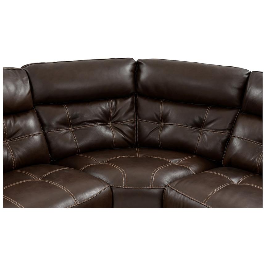 Stallion Brown Leather Power Reclining Sectional with 5PCS/3PWR  alternate image, 4 of 11 images.