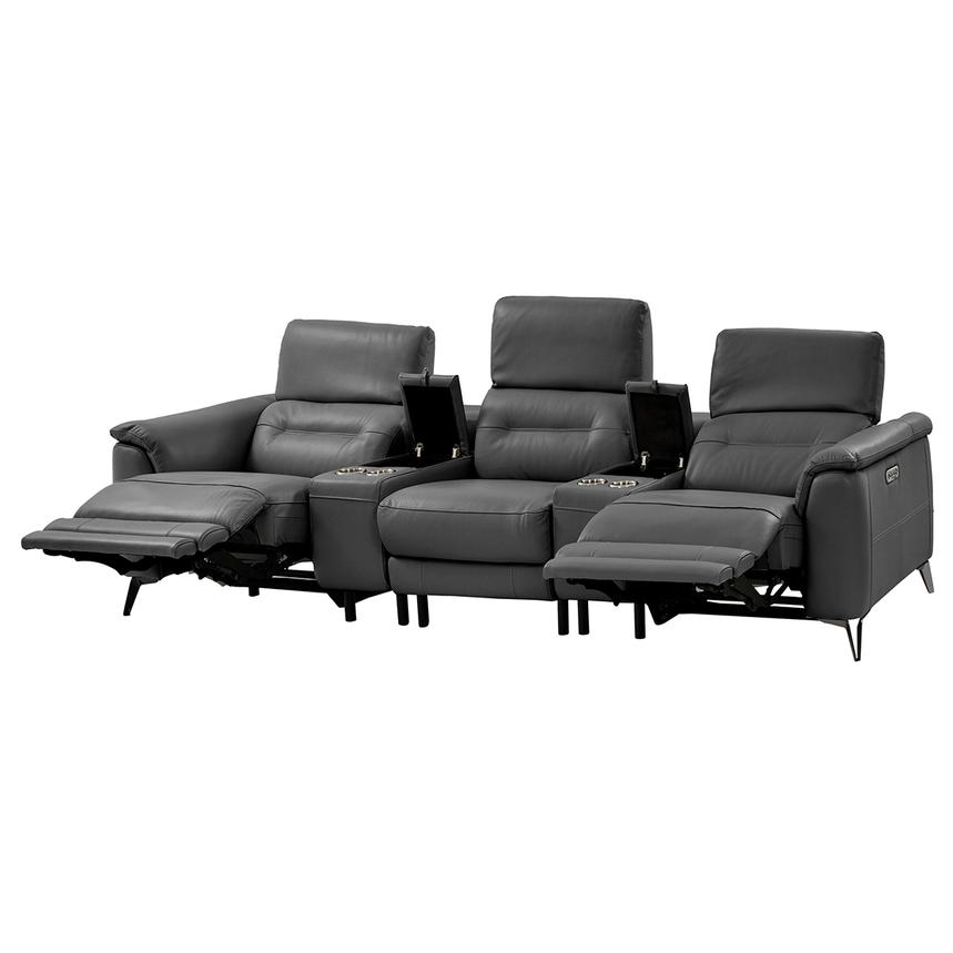 Anabel Gray Home Theater Leather Seating