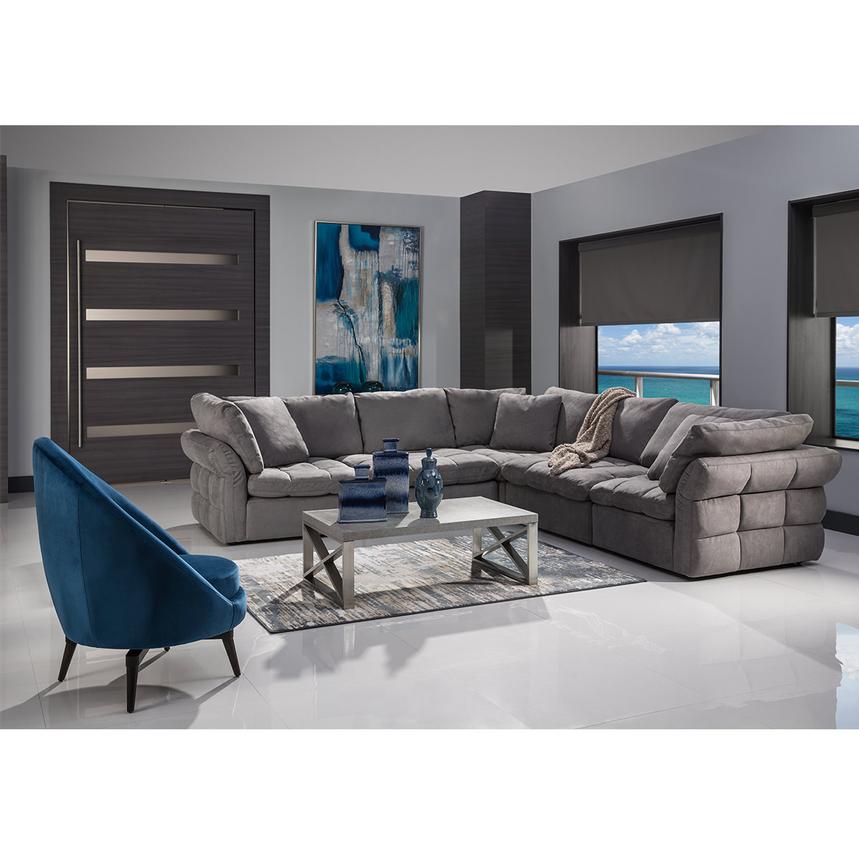 Francine Gray Sectional Sofa El Dorado Furniture