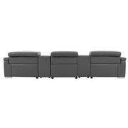 Charlie Gray Home Theater Leather Seating with 5PCS/2PWR  alternate image, 6 of 14 images.