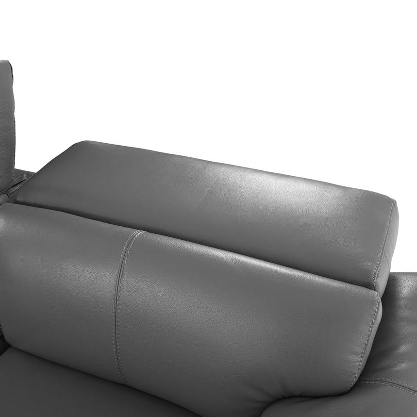 Charlie Gray Leather Power Reclining Sectional with 5PCS/3PWR  alternate image, 8 of 13 images.