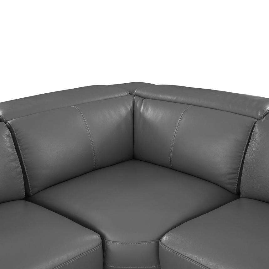 Charlie Gray Leather Power Reclining Sectional with 5PCS/3PWR alternate image, 7 of 13 images.