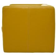 Cute Yellow Leather Accent Chair  alternate image, 3 of 9 images.