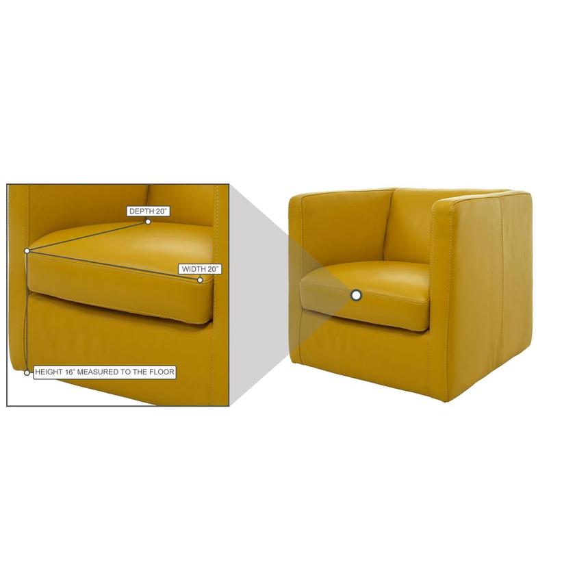 Cute Yellow Leather Swivel Chair | El Dorado Furniture