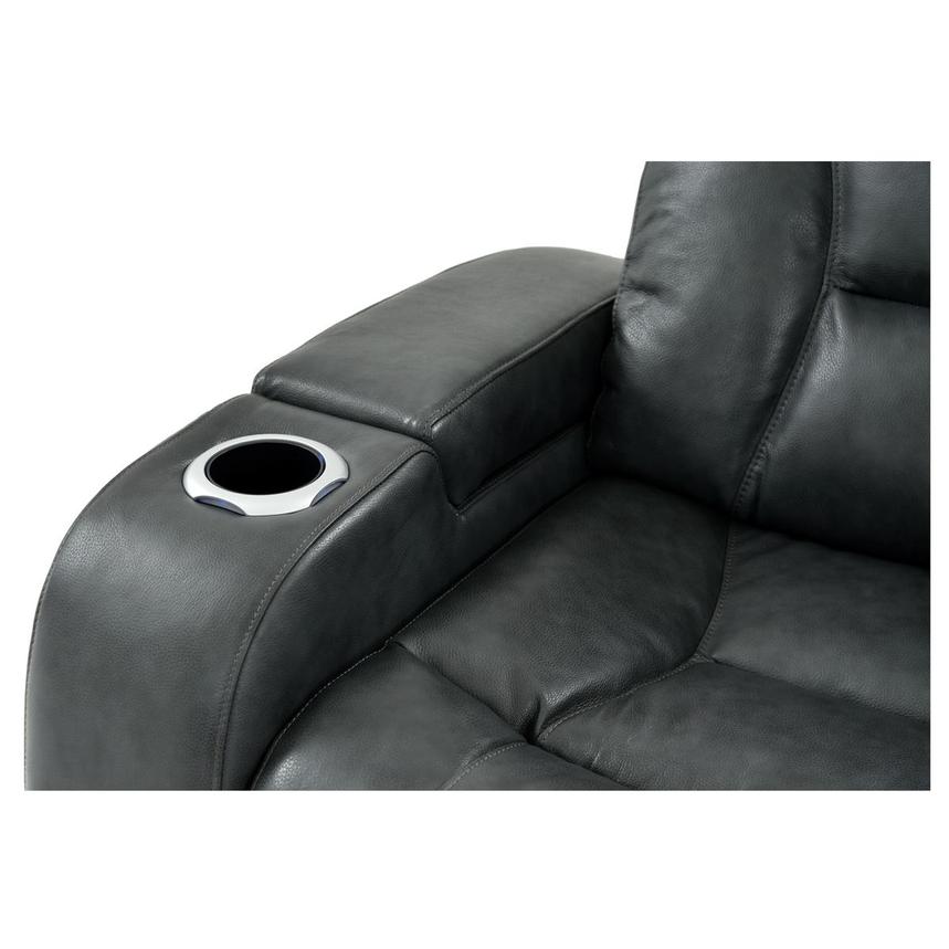 Gio Gray Leather Power Reclining Sofa  alternate image, 8 of 16 images.