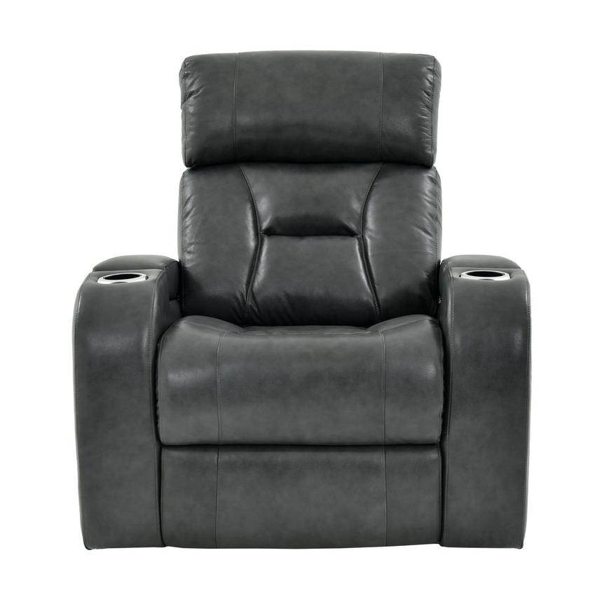 Gio Gray Leather Power Recliner alternate image, 4 of 14 images.